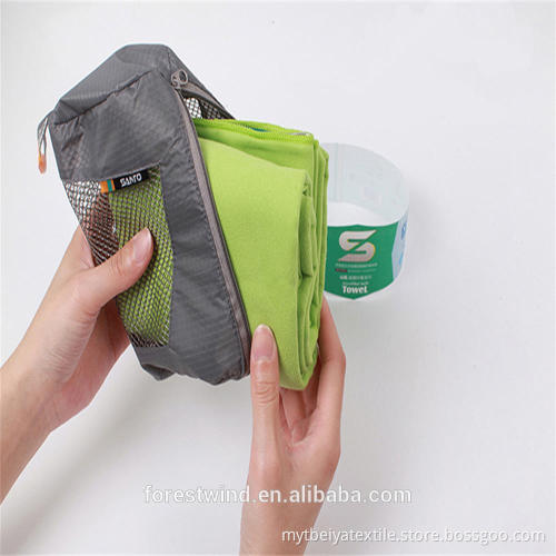 China Supplier Hot Sale Mesh Bag Sport Towel Microfiber
